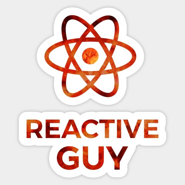 Reactive Guy - React JS Stuff Sticker by hipstuff